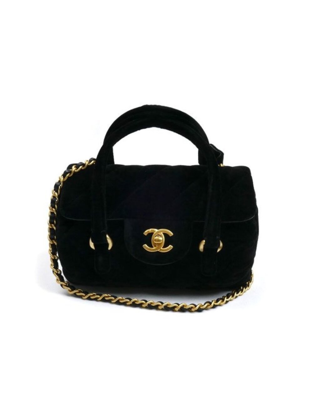 Chanel Velvet Mini Beau Ring 2024 VIP Christmas Gift 2 way Shoulder Bag Black